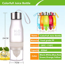 Load image into Gallery viewer, Fruit Infuser Water Bottle BPA Free